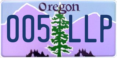 OR license plate 005LLP