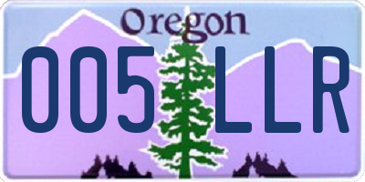 OR license plate 005LLR