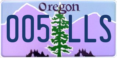 OR license plate 005LLS