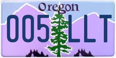 OR license plate 005LLT