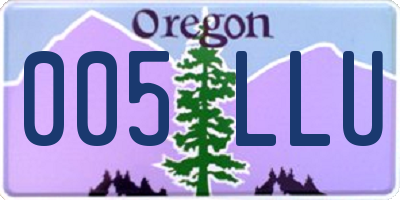 OR license plate 005LLU