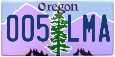 OR license plate 005LMA