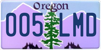 OR license plate 005LMD