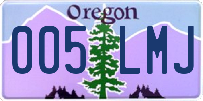 OR license plate 005LMJ