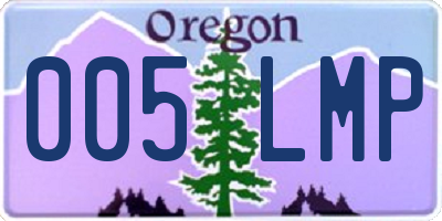 OR license plate 005LMP