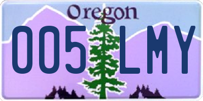 OR license plate 005LMY