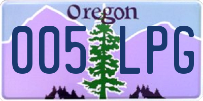OR license plate 005LPG