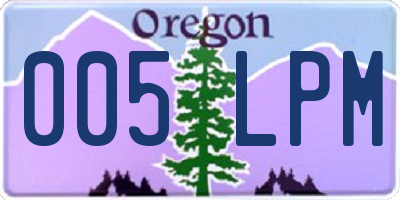 OR license plate 005LPM