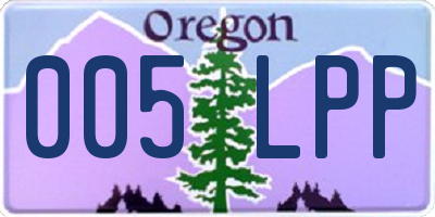 OR license plate 005LPP