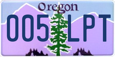 OR license plate 005LPT