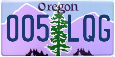 OR license plate 005LQG