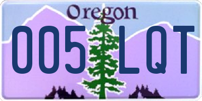 OR license plate 005LQT