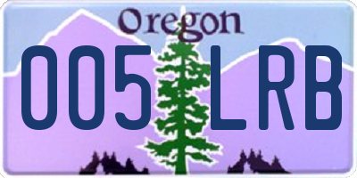 OR license plate 005LRB