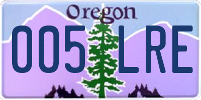 OR license plate 005LRE