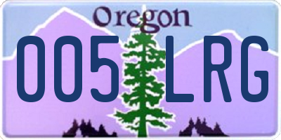 OR license plate 005LRG