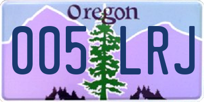 OR license plate 005LRJ
