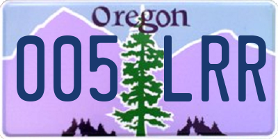 OR license plate 005LRR