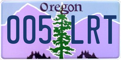 OR license plate 005LRT