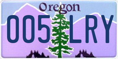 OR license plate 005LRY