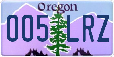 OR license plate 005LRZ