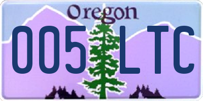 OR license plate 005LTC
