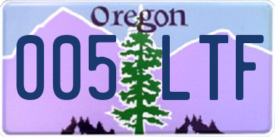 OR license plate 005LTF