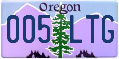 OR license plate 005LTG