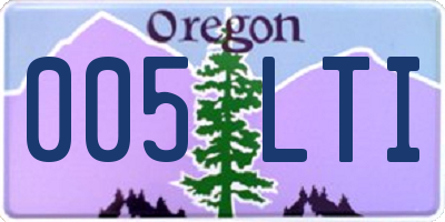 OR license plate 005LTI