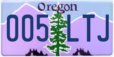 OR license plate 005LTJ