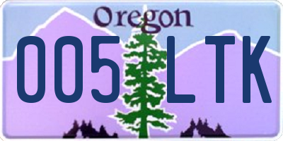 OR license plate 005LTK