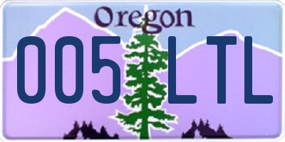OR license plate 005LTL