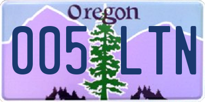 OR license plate 005LTN