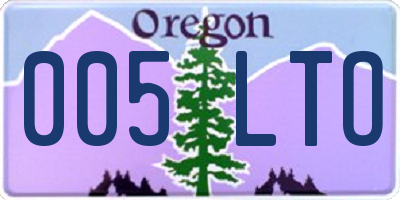 OR license plate 005LTO