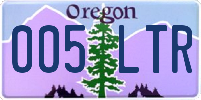 OR license plate 005LTR