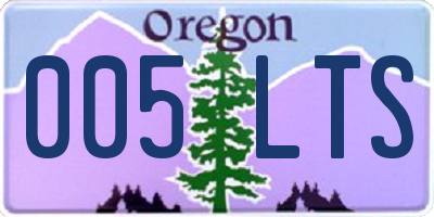 OR license plate 005LTS