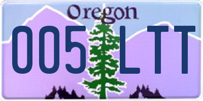 OR license plate 005LTT