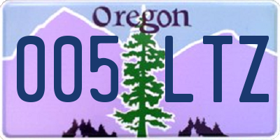 OR license plate 005LTZ