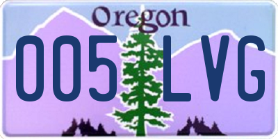 OR license plate 005LVG