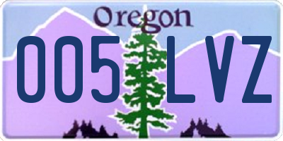 OR license plate 005LVZ