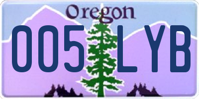 OR license plate 005LYB