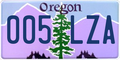 OR license plate 005LZA
