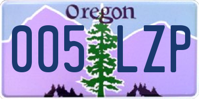 OR license plate 005LZP