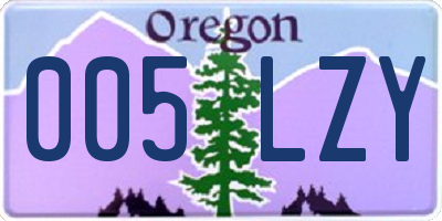 OR license plate 005LZY