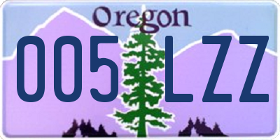 OR license plate 005LZZ