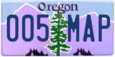 OR license plate 005MAP