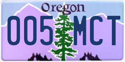 OR license plate 005MCT