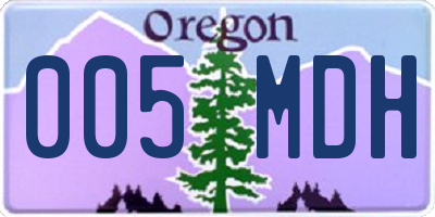 OR license plate 005MDH