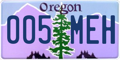 OR license plate 005MEH