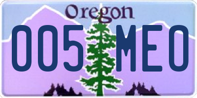 OR license plate 005MEO