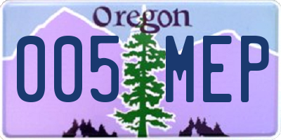 OR license plate 005MEP